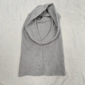 Portolano 100% Cashmere Hood Hat Gray Pullover Scarf Designer